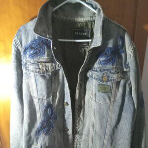 Men's Reason Clothing Scorpion Jean Jacket Size XL